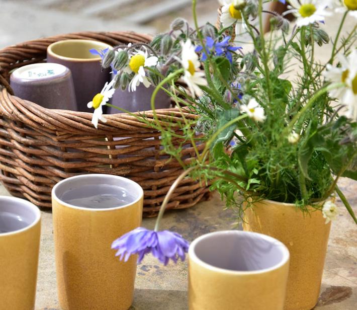 Anta homeware and fresh cut flowers in a vase