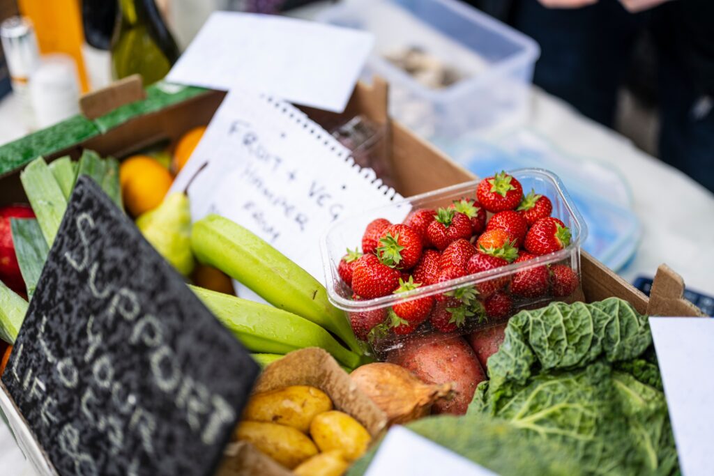 fruit basket at market