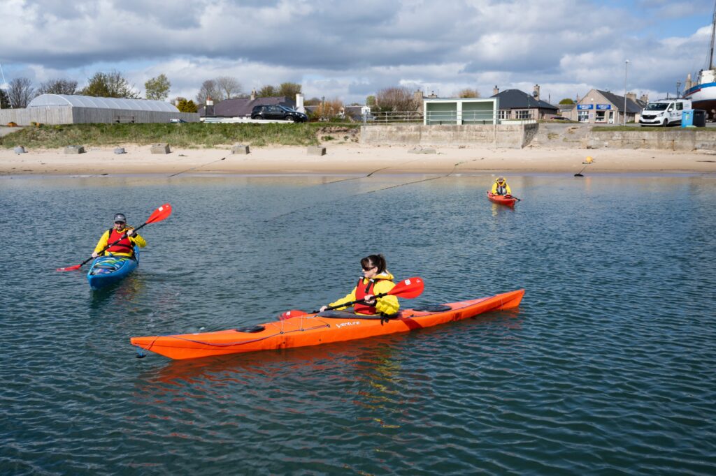 Kayaking at Balintore 