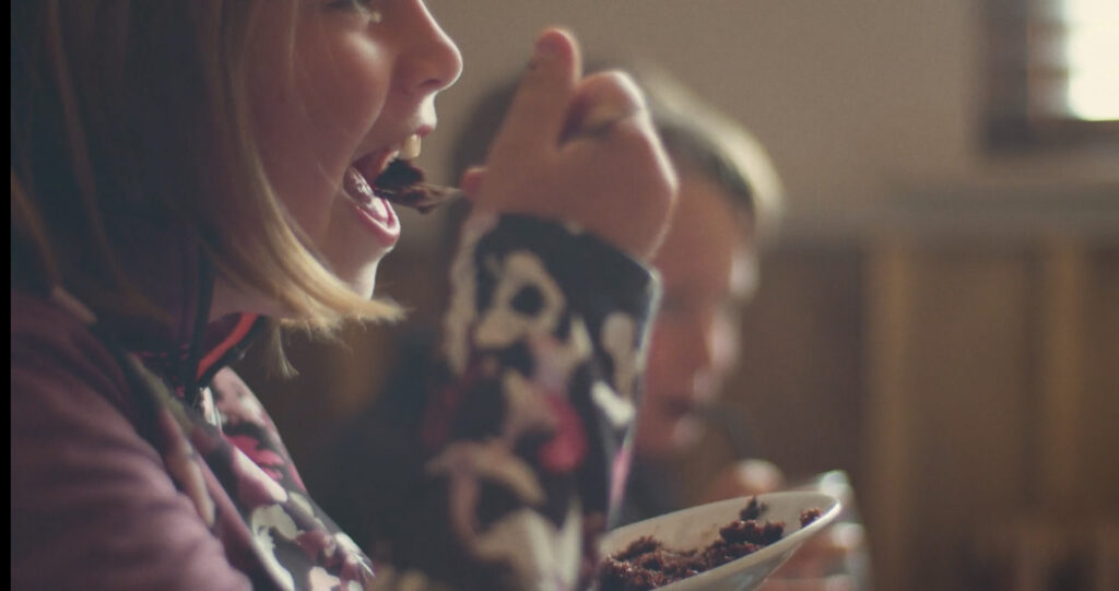 girl eating cake 