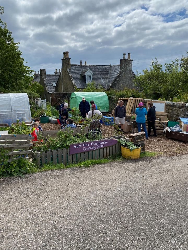 people in the community garden